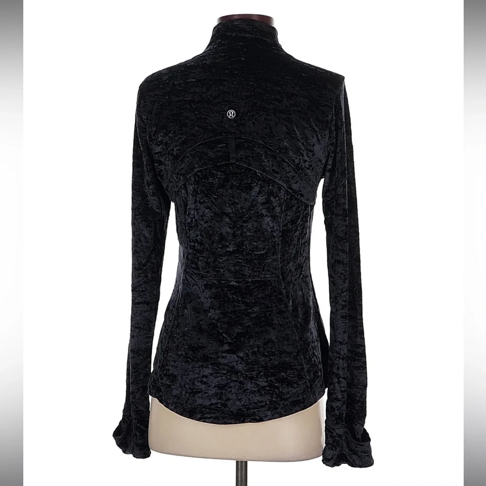 Rare Lululemon Define Black Crushed Velvet Jacket Size 10 - Picture 2 of 7